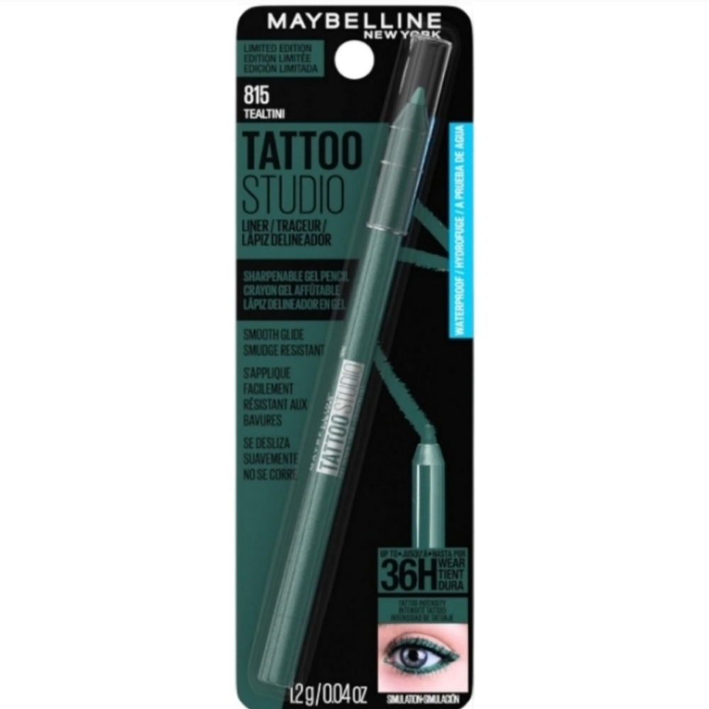 25 x MAYBELLINE Tattoo Studio Eyeliner Pencil, 36 Hour 815 Tealtini For RESALE